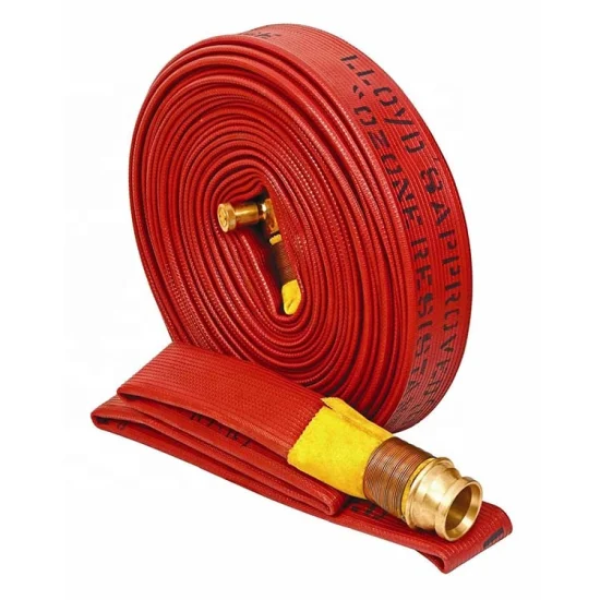 Durable High Pressure 1.5/2/2.5/3/4inch PVC/TPU/Rubber Resistant Flexible Water Layflat Canvas Lining Fire Hydrant Cabinet Fighting Hose