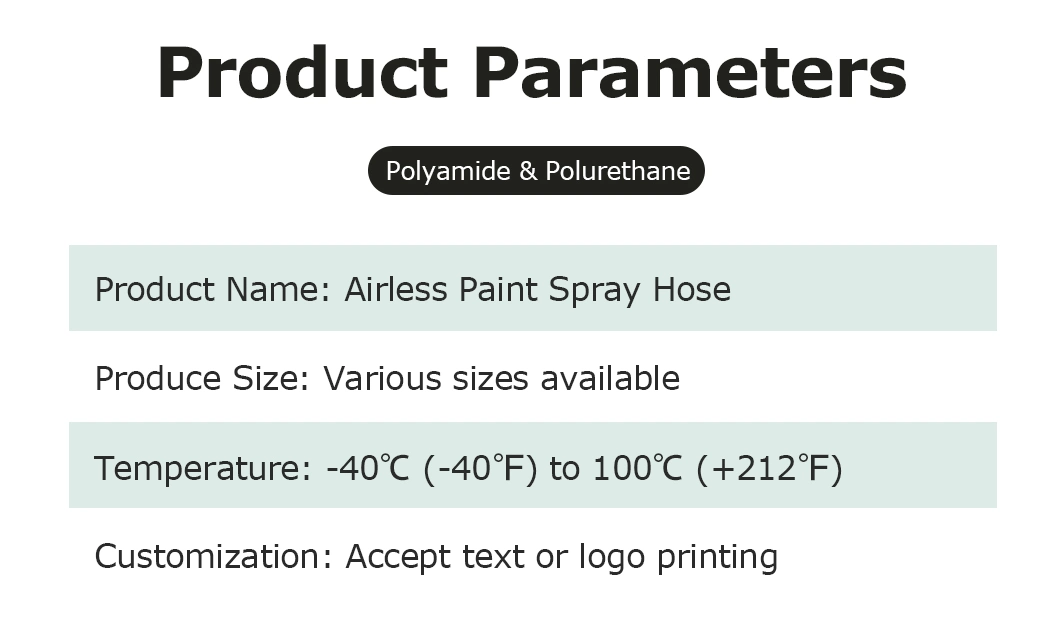 Flexible Soft High Pressure Airless Paint Spray Hose