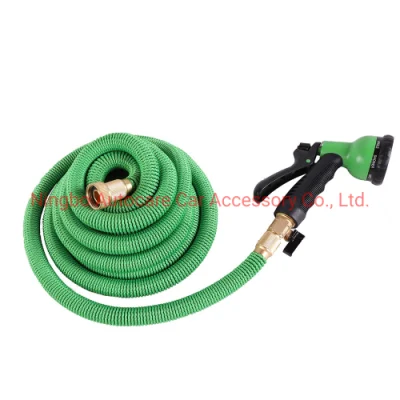 Expandable Garden Hose High Pressure Hose 8 Function Spray Nozzle Water Hose Flexible Garden Hose with All Brass Connectors