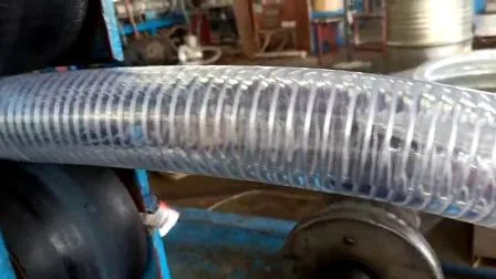 Industrial Flexible PVC Spring Spiral Steel Wire Reinforced Water Fuel Pipe Hose for Water Oil Powder Suction Discharge Conveying